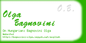 olga bagnovini business card